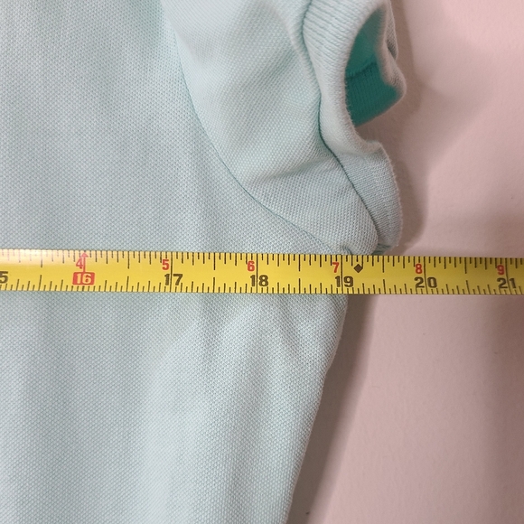 Lauren Ralph Lauren Mint Green Cotton Stretch Short Sleeve Polo Top Sz L - Picture 10 of 13